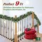 Pre-lit Christmas Garlands Xmas Decorations 8 Mode Timer Waterproof with Snowy Large Pine Cones, Long Pine Cones for Mantle Stairs Door Outdoor Decor
